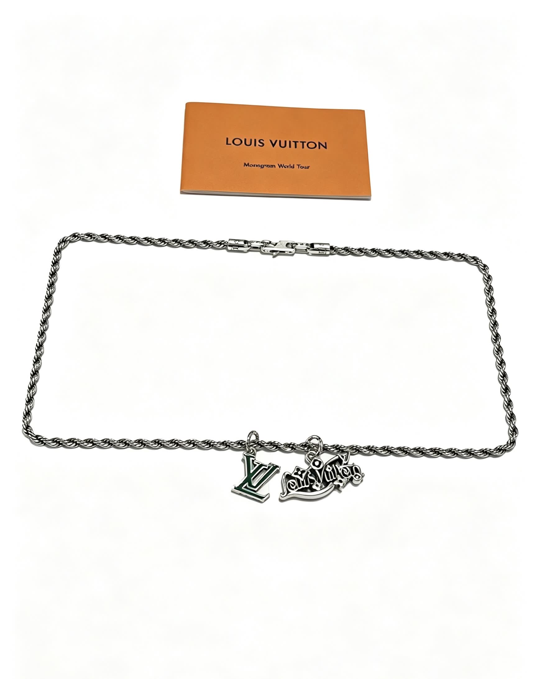 Louis Vuitton Silver Tone Chain Necklace